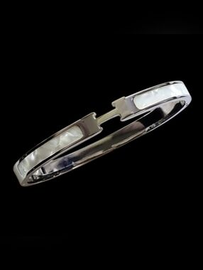 Elegant Silver Stainless Steel Initial Bracelet